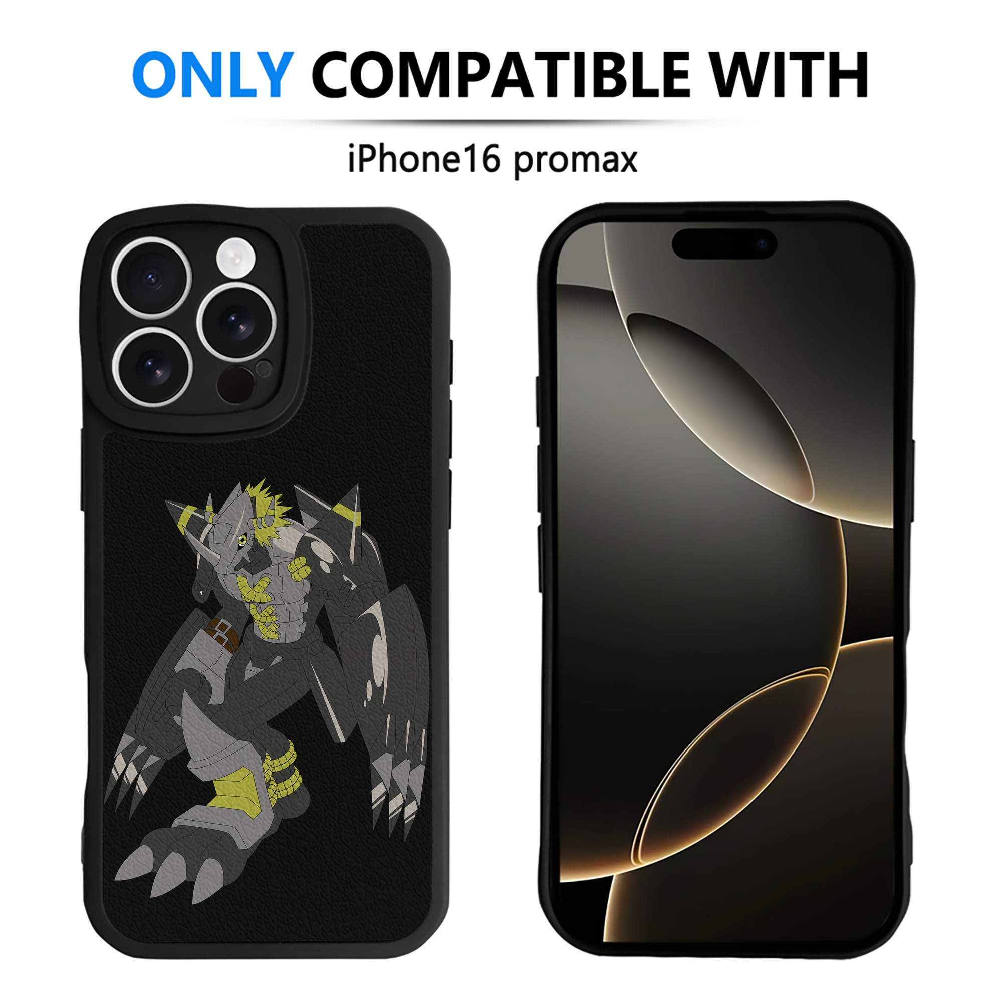 （画像用） Digimon デジタルモンスター/デジモン 【iPhone 16シリーズ対応】シリコンスマホケース（レザー調） 材質：シリコン